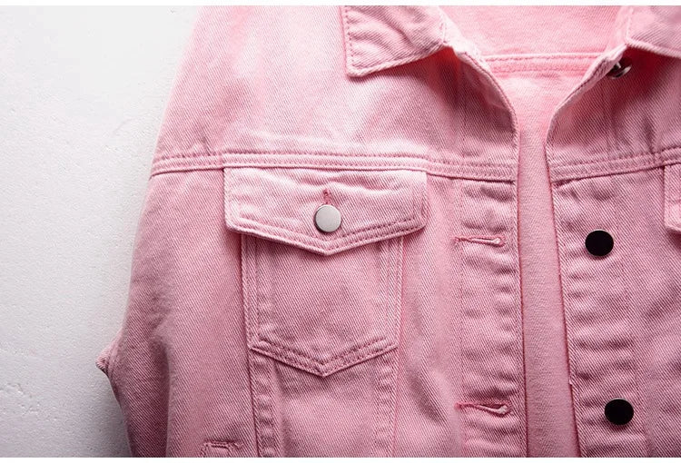 Classic Denim Jacket Women Jeans 2023 Jean Boyfriend Jackets for Women Oversize Loose Coat Veste Femme Purple White Yellow Mujer