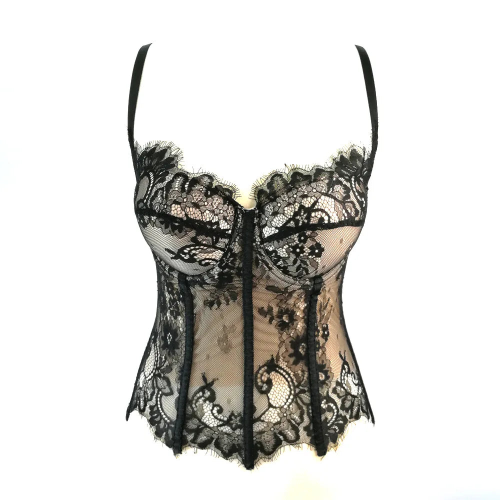 Floral Lace Lady Bustier Elegant Shaping Sexy Lace Women Corset Girls Slim Evening Wear Crops Lady Short Sweet Body Shaper Top