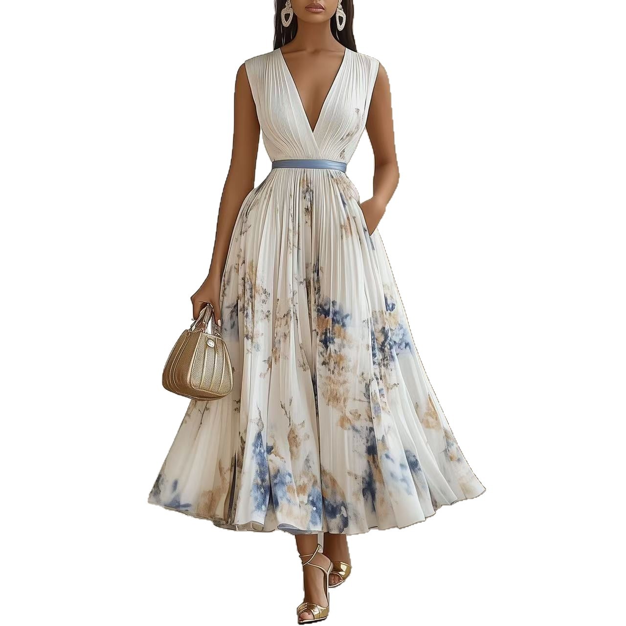 Printed Sleeveless Dress